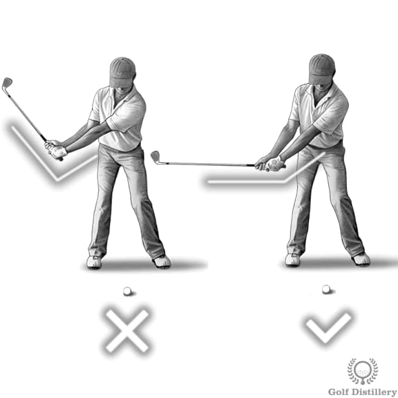 Takeaway trong golf - Các lưu ý và mẹo nhỏ kèm minh họa 4 takeaway hinge