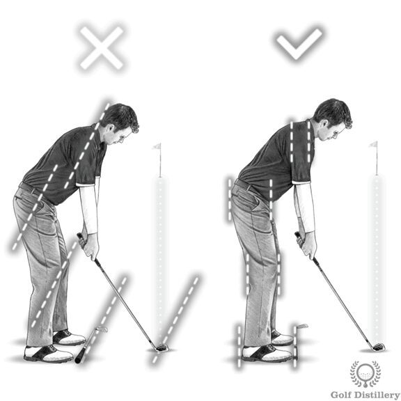 "Chặn cú đánh Lỗi golf Swing - Hướng dẫn minh họa" 3 blocking check alignment