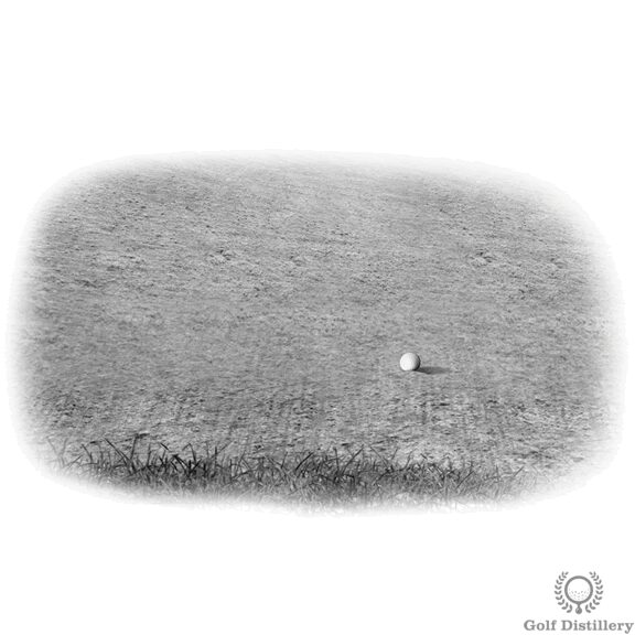 bunker shot downslope lie