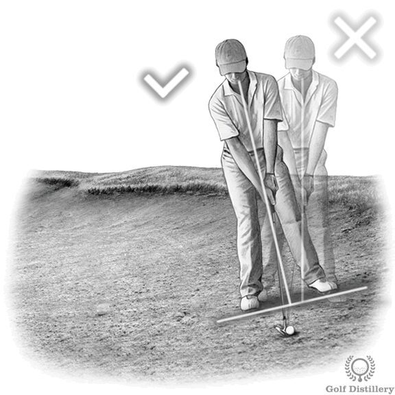 bunker shot spine angle match upslope