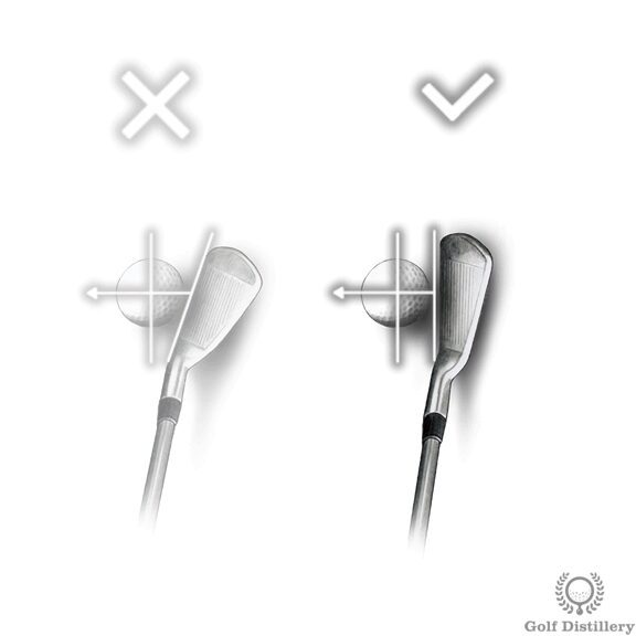 bunker shot square clubface