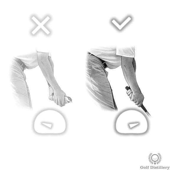 Làm thế nào để đánh một cú đánh từ vị trí bóng bị nằm úp 3 bunker shot tight grip 1