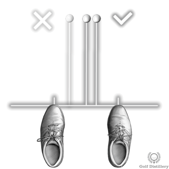 fairway bunker ball position center back