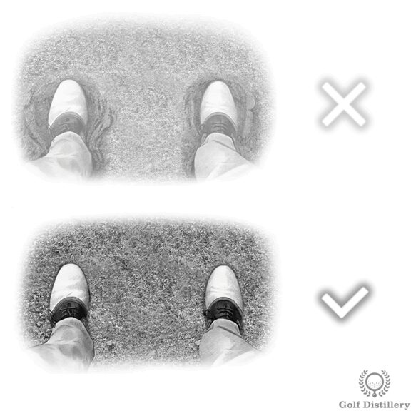 fairway bunker shot dont dig feet