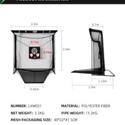 Lưới Tập Swing Golf Thu Bóng Tự Động - PGM Golf Hitting Cage Indoor Automatic Ball Return - LXW031 50 20250208 6U7ge5oi