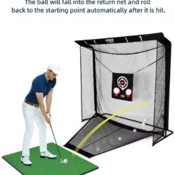 Lưới Tập Swing Golf Thu Bóng Tự Động - PGM Golf Hitting Cage Indoor Automatic Ball Return - LXW031 44 20250208 MemZEMAu