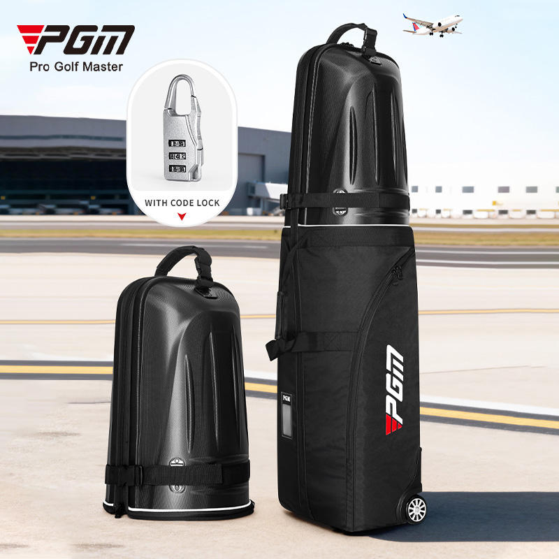 Túi đựng gậy golf chống nước PGM HKB014, túi du lịch golf cứng cáp, gấp gọn được, có bánh xe